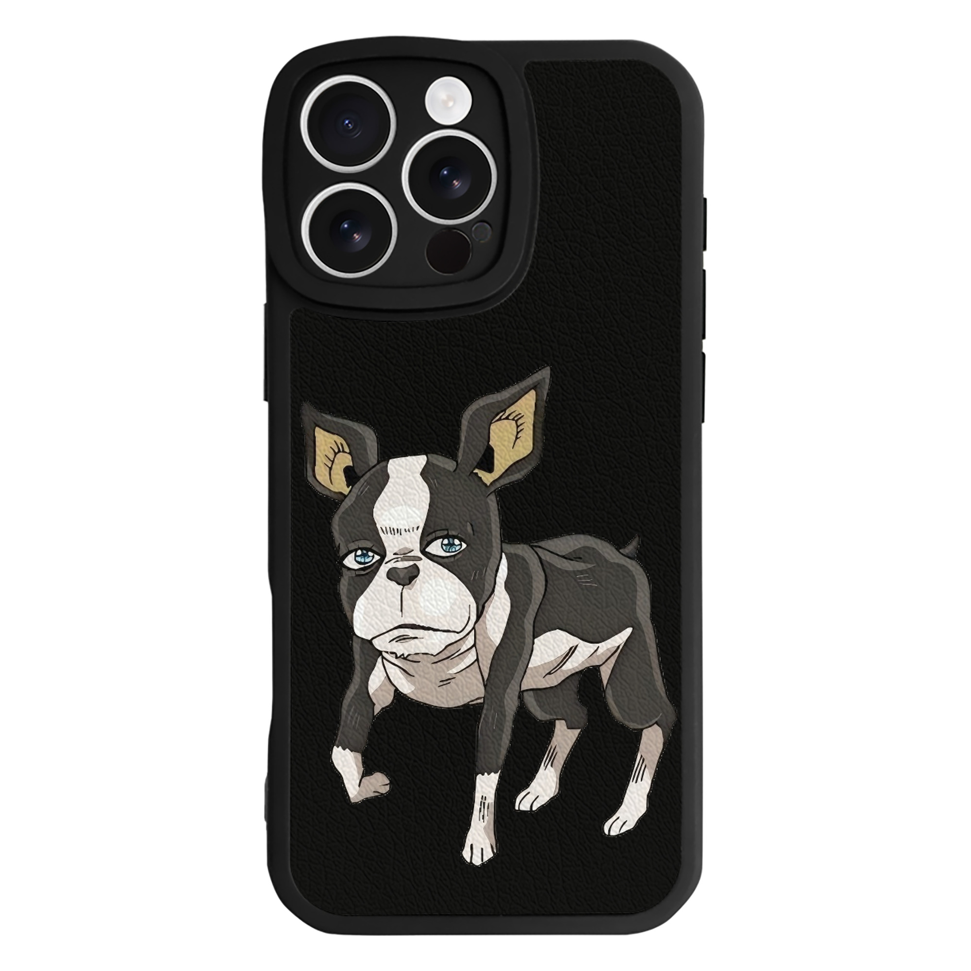 （画像用） ジョジョの奇妙な冒険 イギー JoJo's Bizarre Adventure Iggy 【iPhone 16シリーズ対応】シリコンスマホケース（レザー調） 材質：シリコン